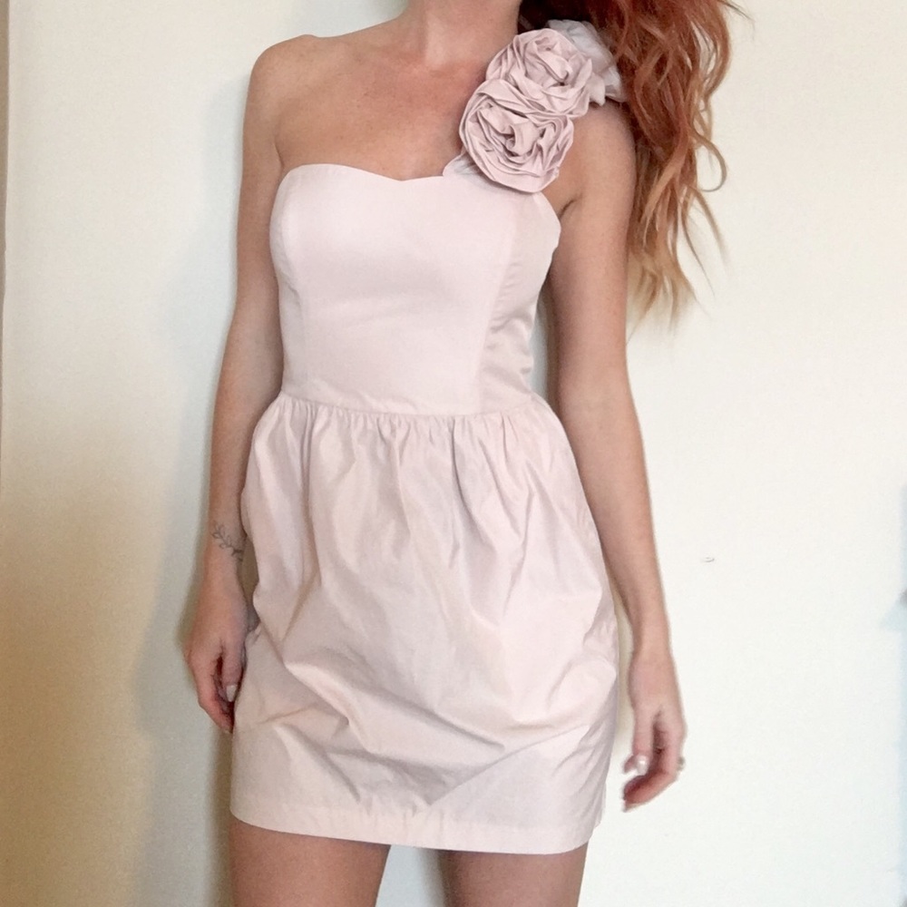 Pale pink formal tea dress